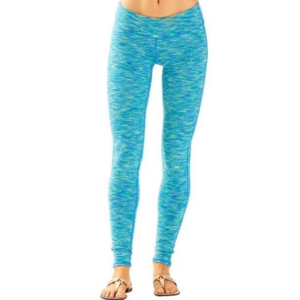 Lilly Pulitzer Blue Space Dye Weekender Luxletic Yoga Leggings